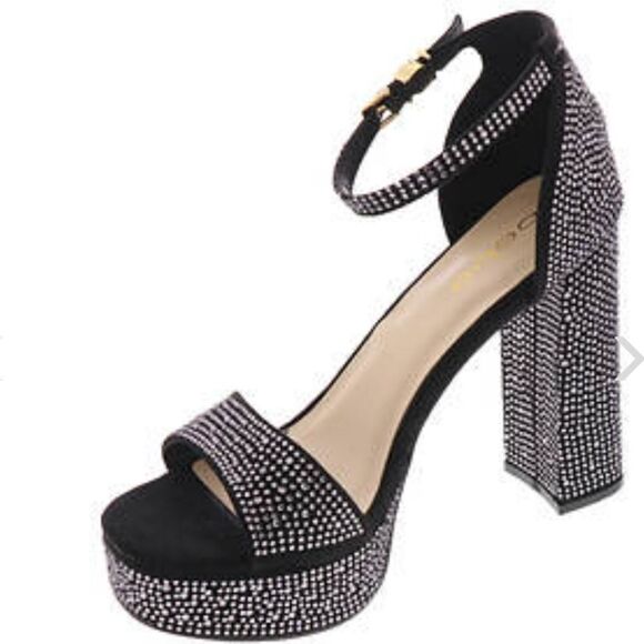 BRAND NEW BEBE SHAYLA BLOCK HEEL SANDAL S2 - Picture 1 of 16